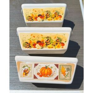 Autumn Mini Baking Loaf Dish  6” Ceramic Casserole/ Souffle Baker Oven to Tablew